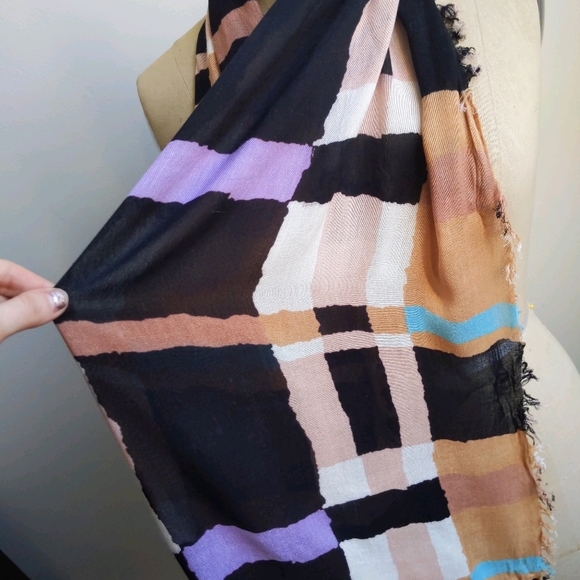 🧣Echo Color block Scarf - Picture 4 of 7